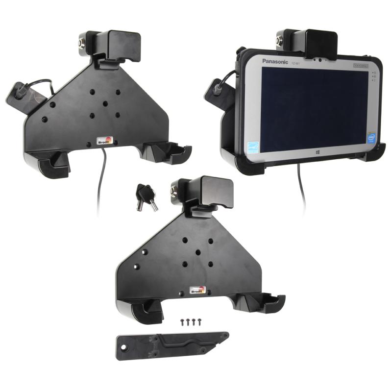 Halterung, Kugelgelenk (Tilt Swivel), mit Verschluss, Schloss mit zwei Schlüsseln, Kabelbefestigung, Halterung, Kugelgelenk (Tilt Swivel), mit Verschluss, Schloss mit zwei Schlüsseln, Kabelbefestigung,