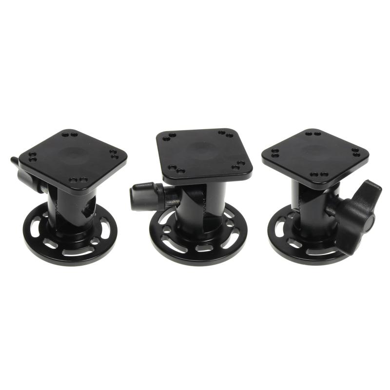 Sockelhalterung mit Flügelmutter, Länge: 62 mm, runder Sockel, quadratische Montageplatte 50x50mm, F Sockelhalterung mit Flügelmutter, Länge: 62 mm, runder Sockel, quadratische Montageplatte 50x50mm, F