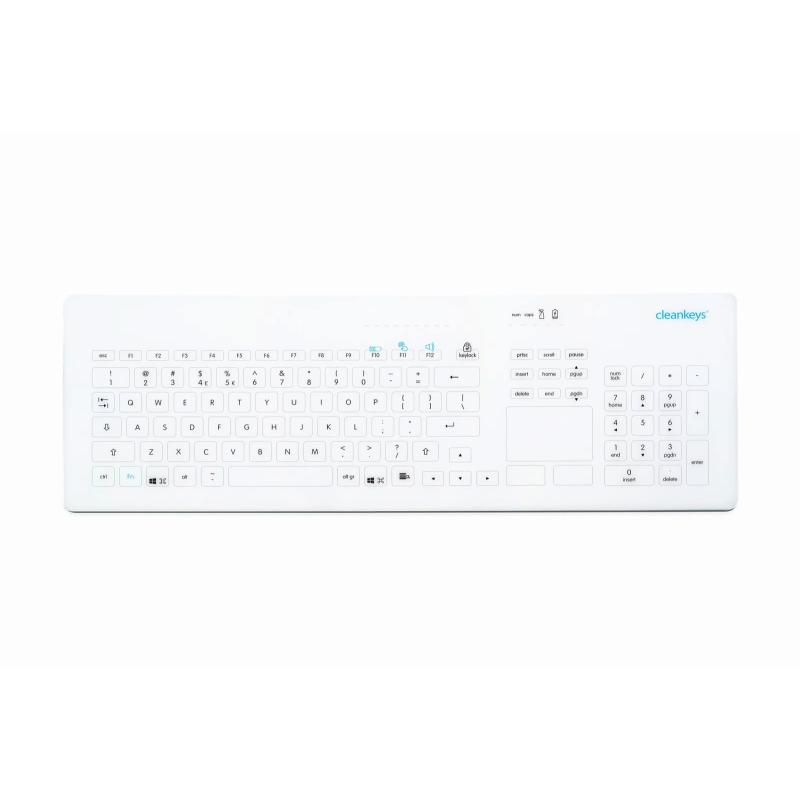 Tastatur Cleankeys CK4W TKR-103-TOUCH-RF-KGEH-VESA-WHITE-USB-DE IP65 Tastatur Cleankeys CK4W TKR-103-TOUCH-RF-KGEH-VESA-WHITE-USB-DE IP65