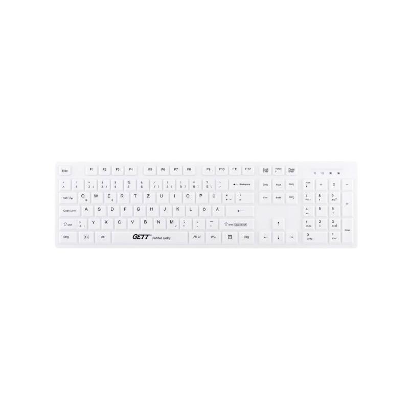 Tastatur GCQ Cleantype®  Easy Protect TKG-105-GCQ-IP68-KGEH-WHITE-USB-DE IP68 Tastatur GCQ Cleantype®  Easy Protect TKG-105-GCQ-IP68-KGEH-WHITE-USB-DE IP68