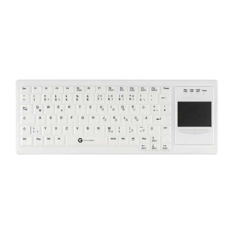 Tastatur Cleantype®  Xtra Touch Protect WL TKG-083-GCQ-TOUCH-IP68-RF-WHITE-USB-DE IP68 Tastatur Cleantype®  Xtra Touch Protect WL TKG-083-GCQ-TOUCH-IP68-RF-WHITE-USB-DE IP68