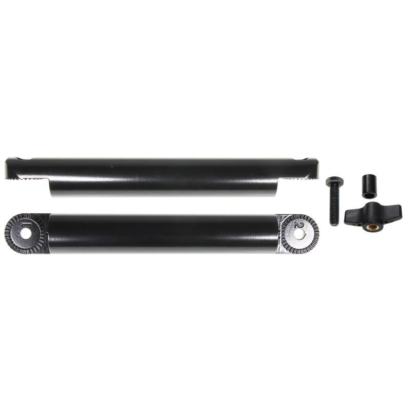 Einstellbare Sockelhalterungen, Verl&auml;ngerungsteil 8'', kleine Z&auml;hne. Gesamtl&auml;nge: 232 mm. Loch-zu-Lo