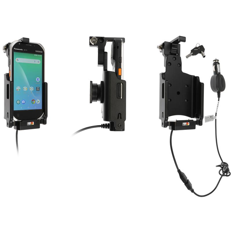 Aktive Halterung mit Zigarettenanschluss und Drehgelenk, abschlie&szlig;bar, inkl. 2 Schl&uuml;ssel, 3A, 12/24V