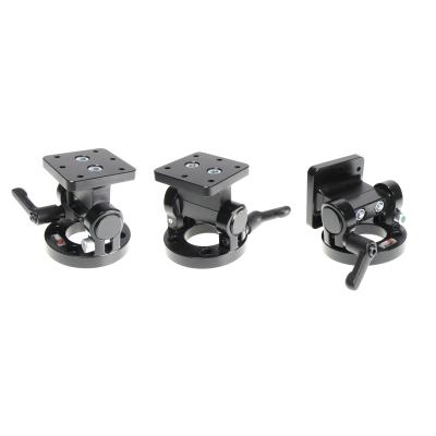 Sockelhalterung f&uuml;r Kabeleinf&uuml;hrung, Oberseite mit verstellbarer Montageplatte, 180&deg; schwenkbar, Mon