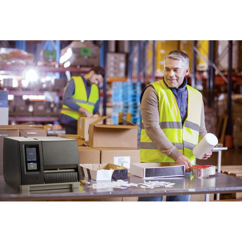 Honeywell PM65 Etikettendrucker, Thermotransfer, 300 dpi, USB, LAN, RS232, Paral., Touch, Rewinder